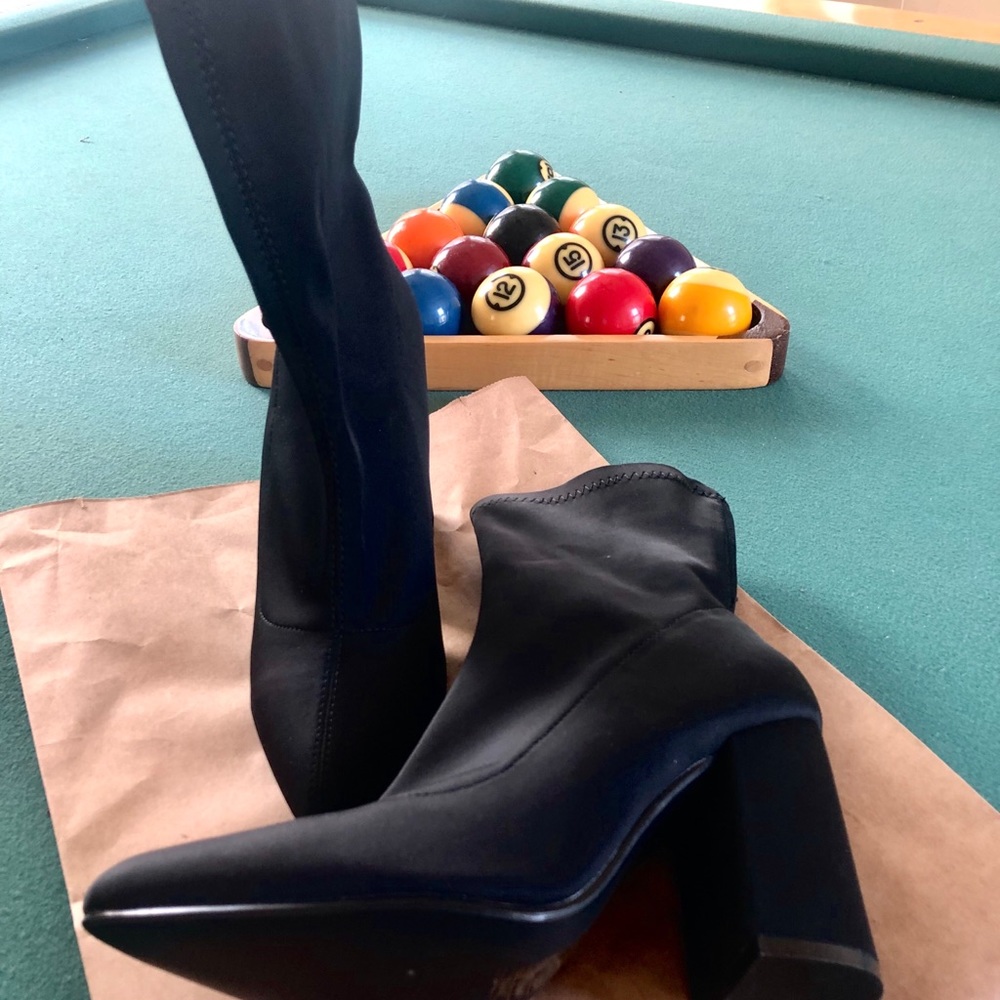 Black sock booties